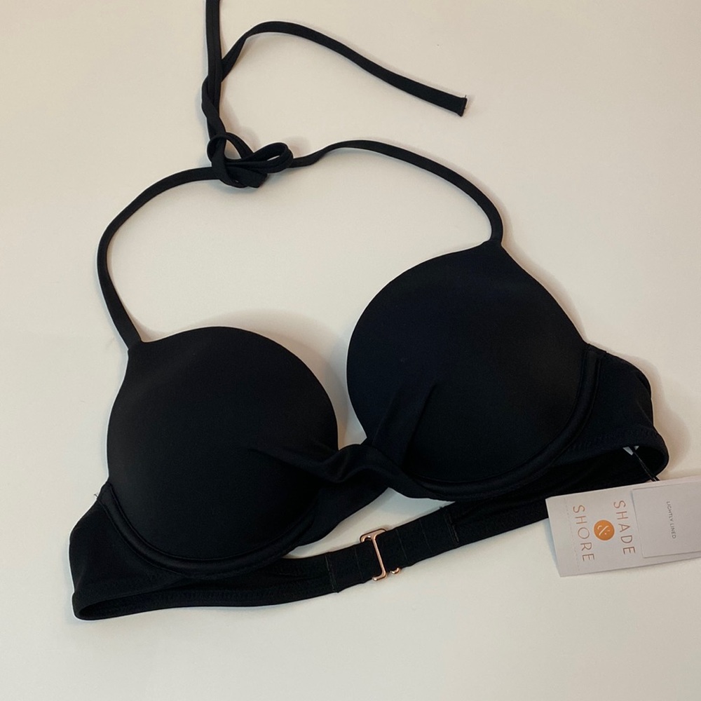 Bikini Swim Top- Black Size 34B